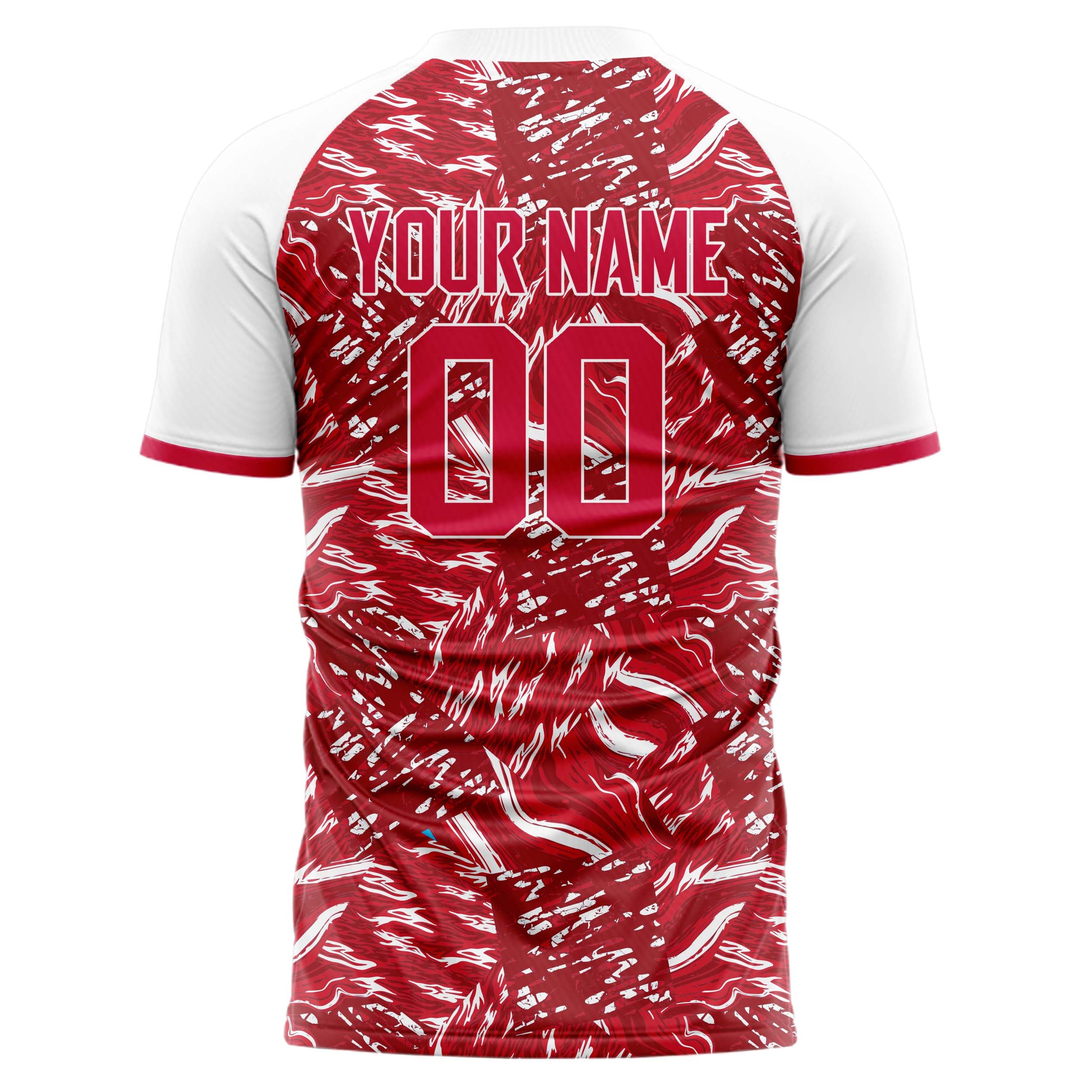 Personalized Red & White Pattern Soccer Jersey