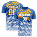 Personalized Blue & White Pattern Soccer Jersey