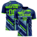Personalized Navy & Teal Pattern Soccer Jersey