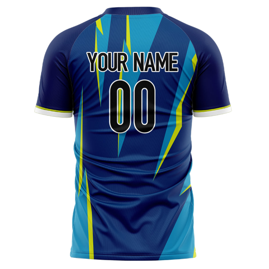 Personalized Royal & Blue Pattern Soccer Jersey