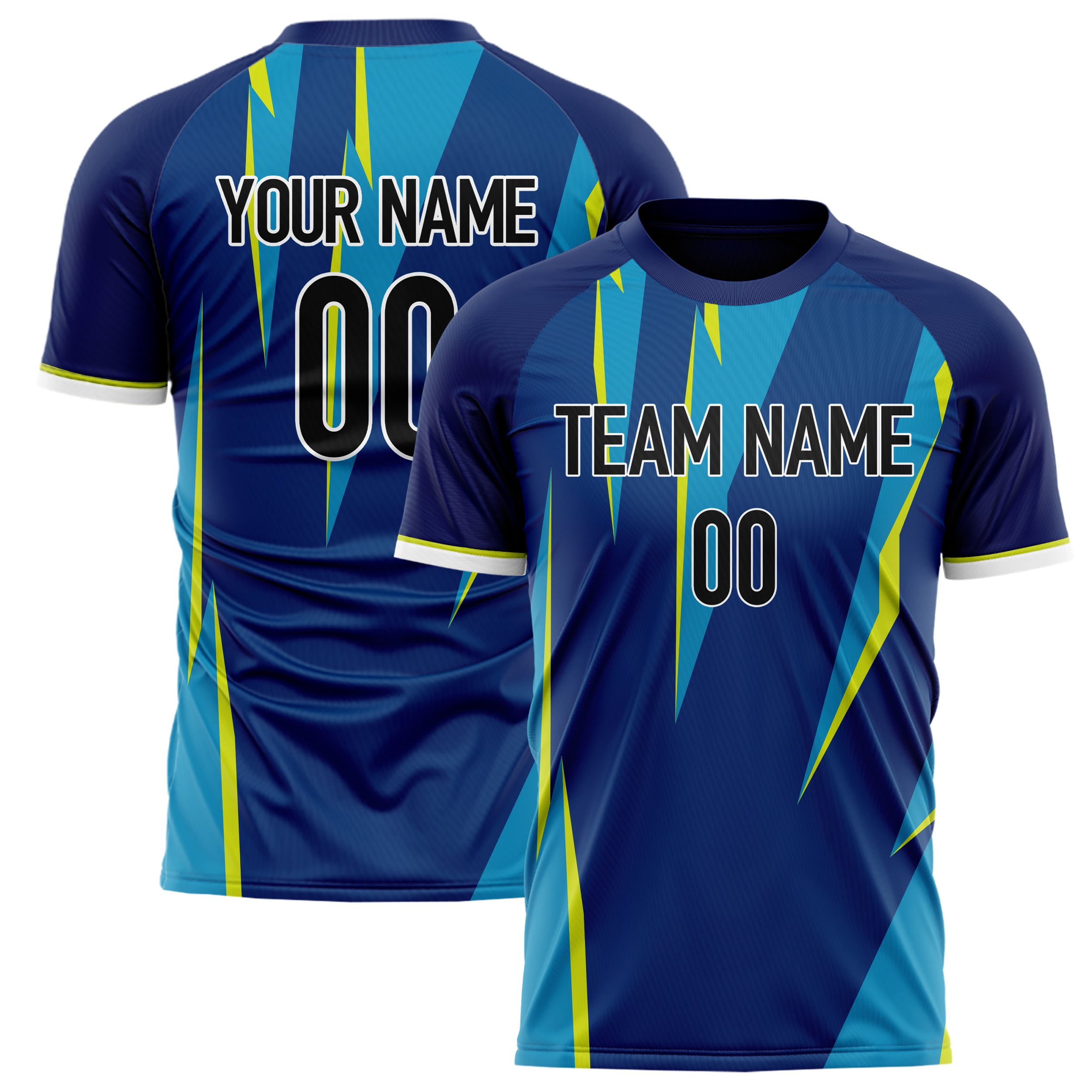 Personalized Royal & Blue Pattern Soccer Jersey
