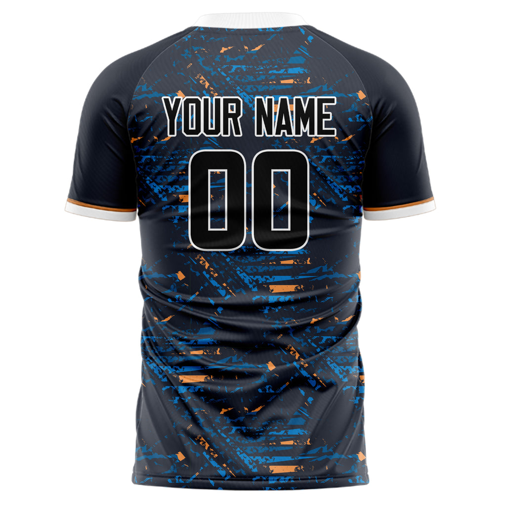 Personalized Black & White Pattern Soccer Jersey