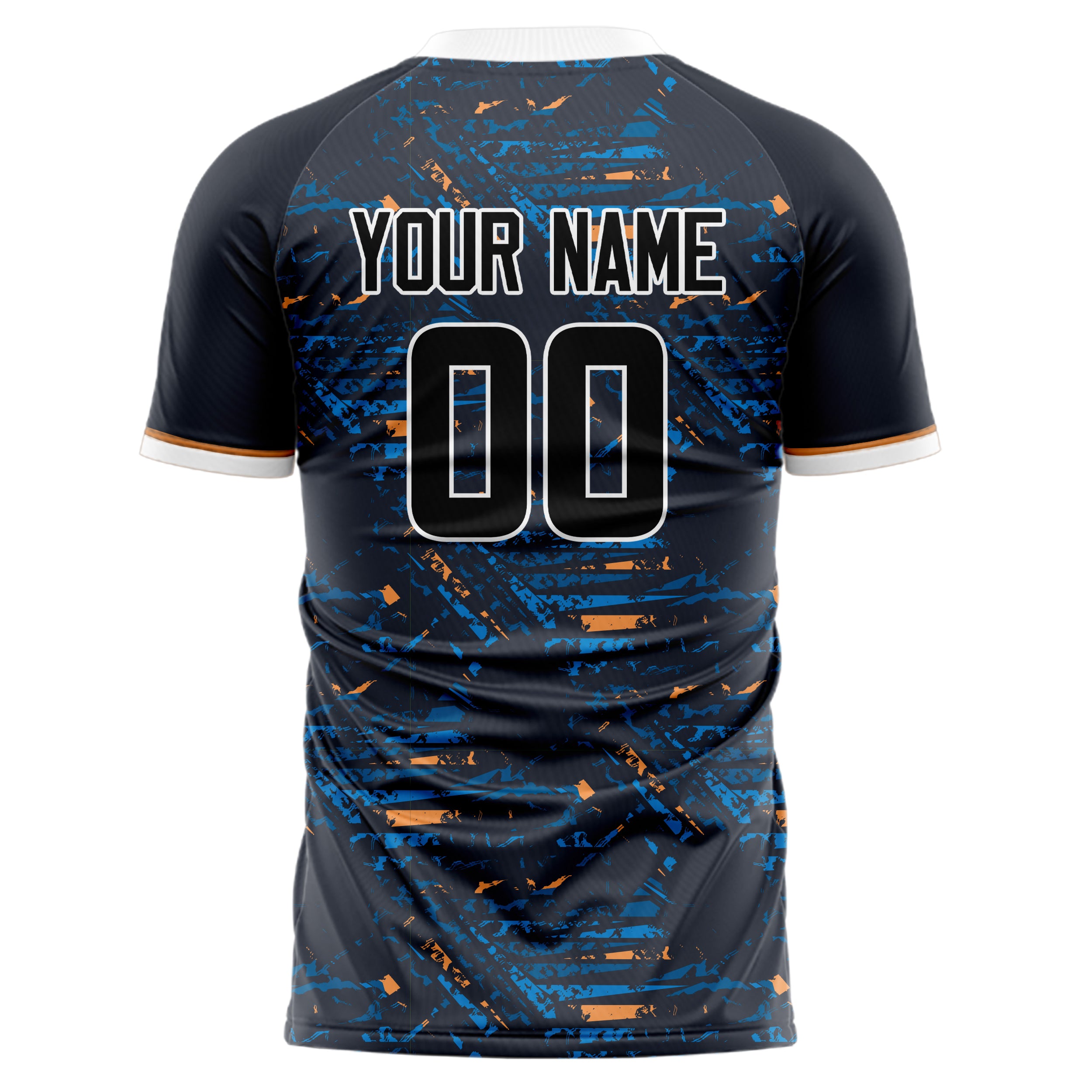 Personalized Black & White Pattern Soccer Jersey