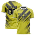 Personalized Yellow & Gray Pattern Soccer Jersey