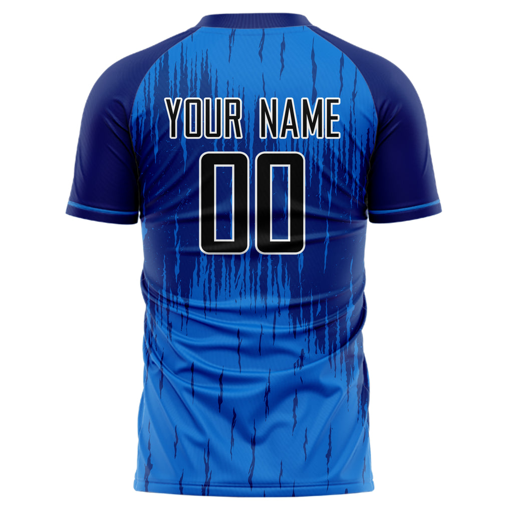 Personalized Blue & Royal Pattern Soccer Jersey