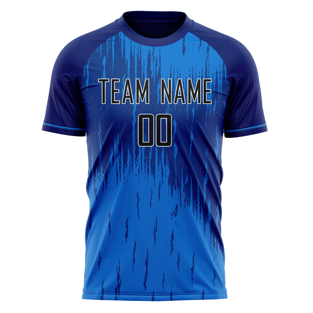 Personalized Blue & Royal Pattern Soccer Jersey