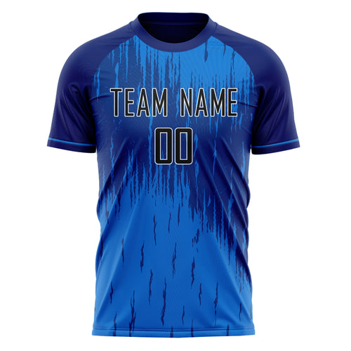 Personalized Blue & Royal Pattern Soccer Jersey