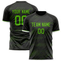 Personalized Black & Neon Green Pattern Soccer Jersey