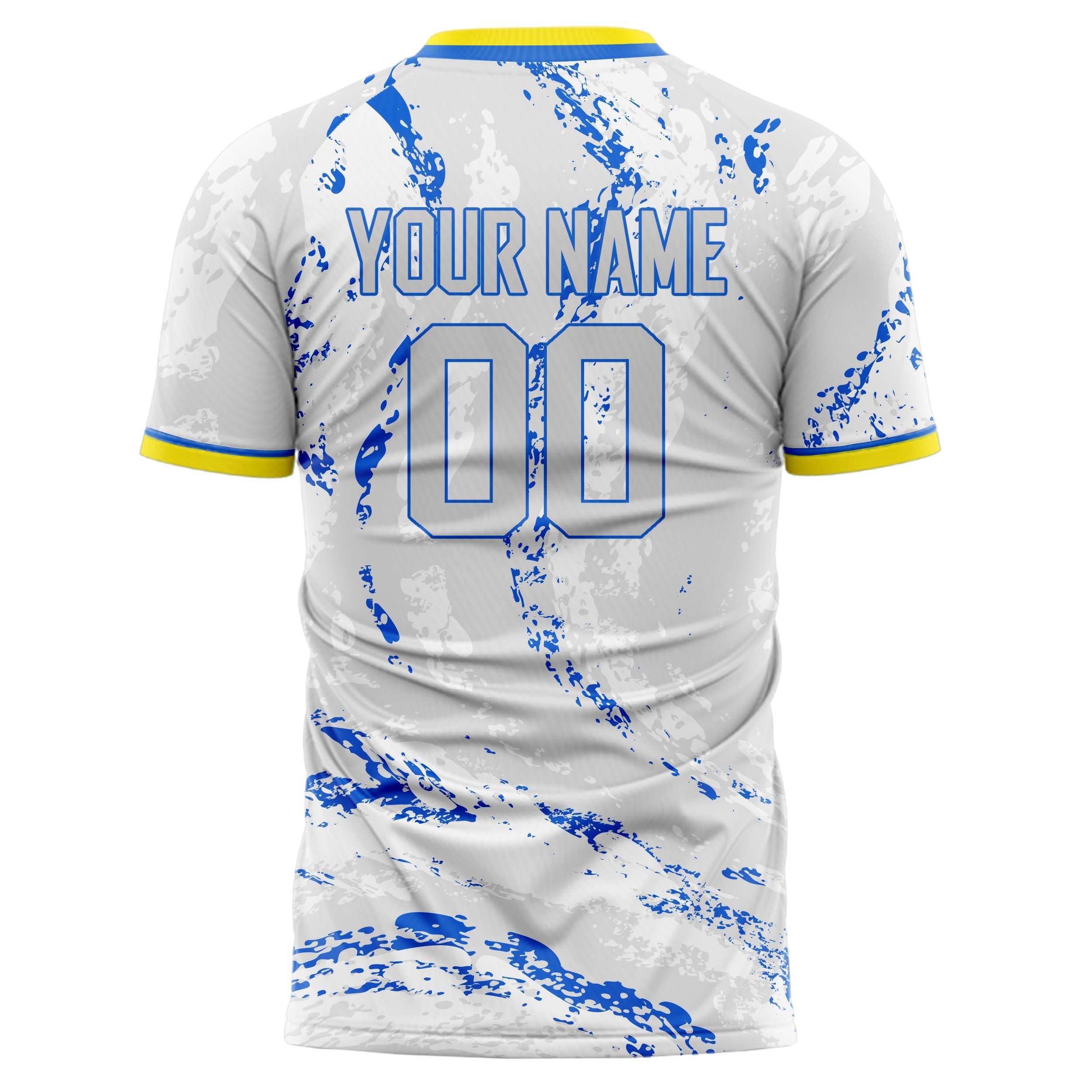 Personalized Gray & Blue Pattern Soccer Jersey
