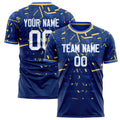 Personalized Navy & Gold Pattern Soccer Jersey