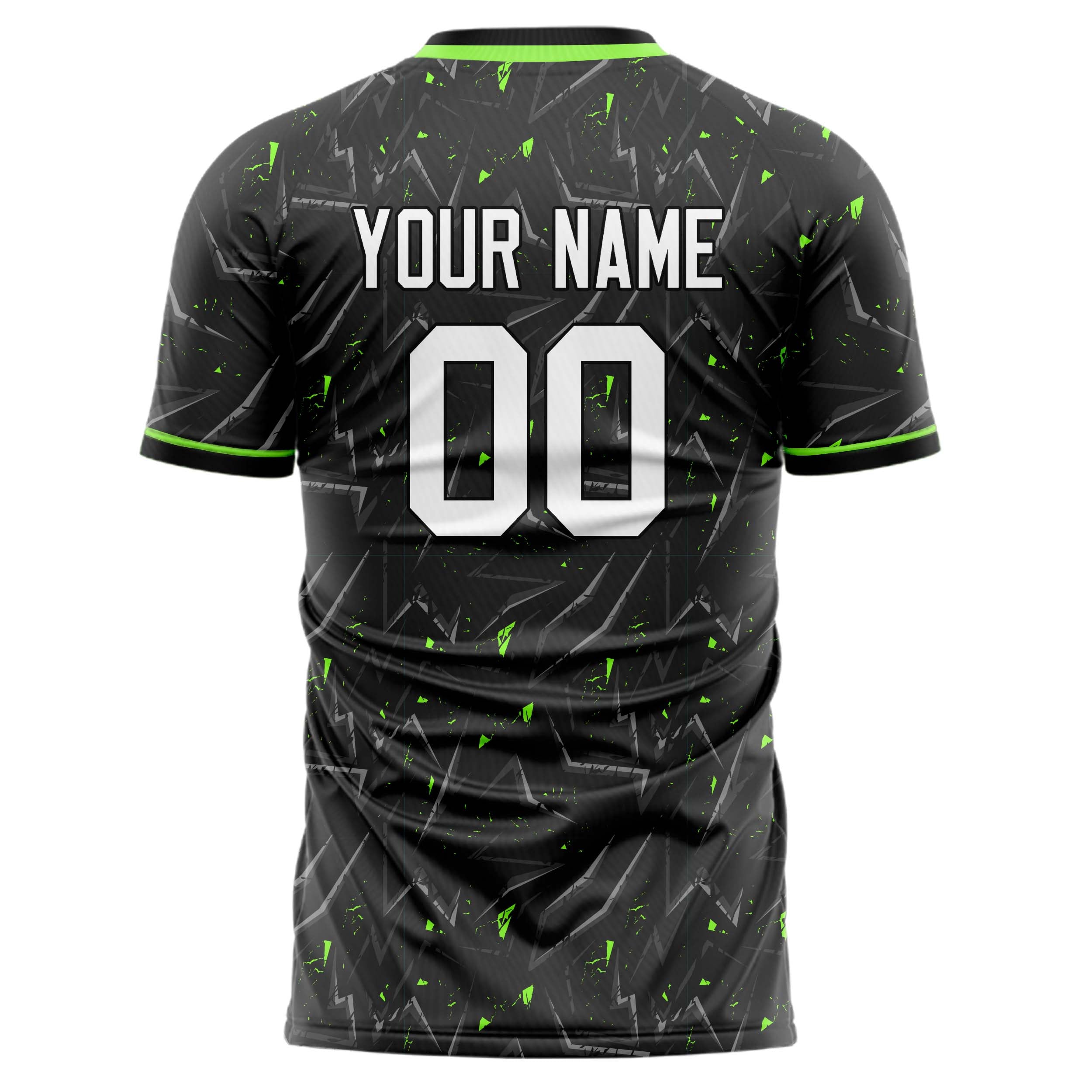 Personalized Black & White Pattern Soccer Jersey