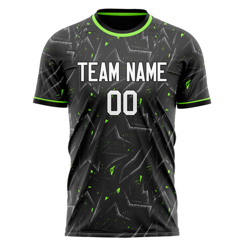 Personalized Black & White Pattern Soccer Jersey