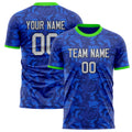 Personalized Blue & Gray Pattern Soccer Jersey