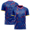 Personalized Royal & Red Pattern Soccer Jersey