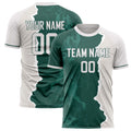 Personalized Green & Gray Pattern Soccer Jersey