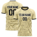 Personalized Cream & Black Pattern Soccer Jersey