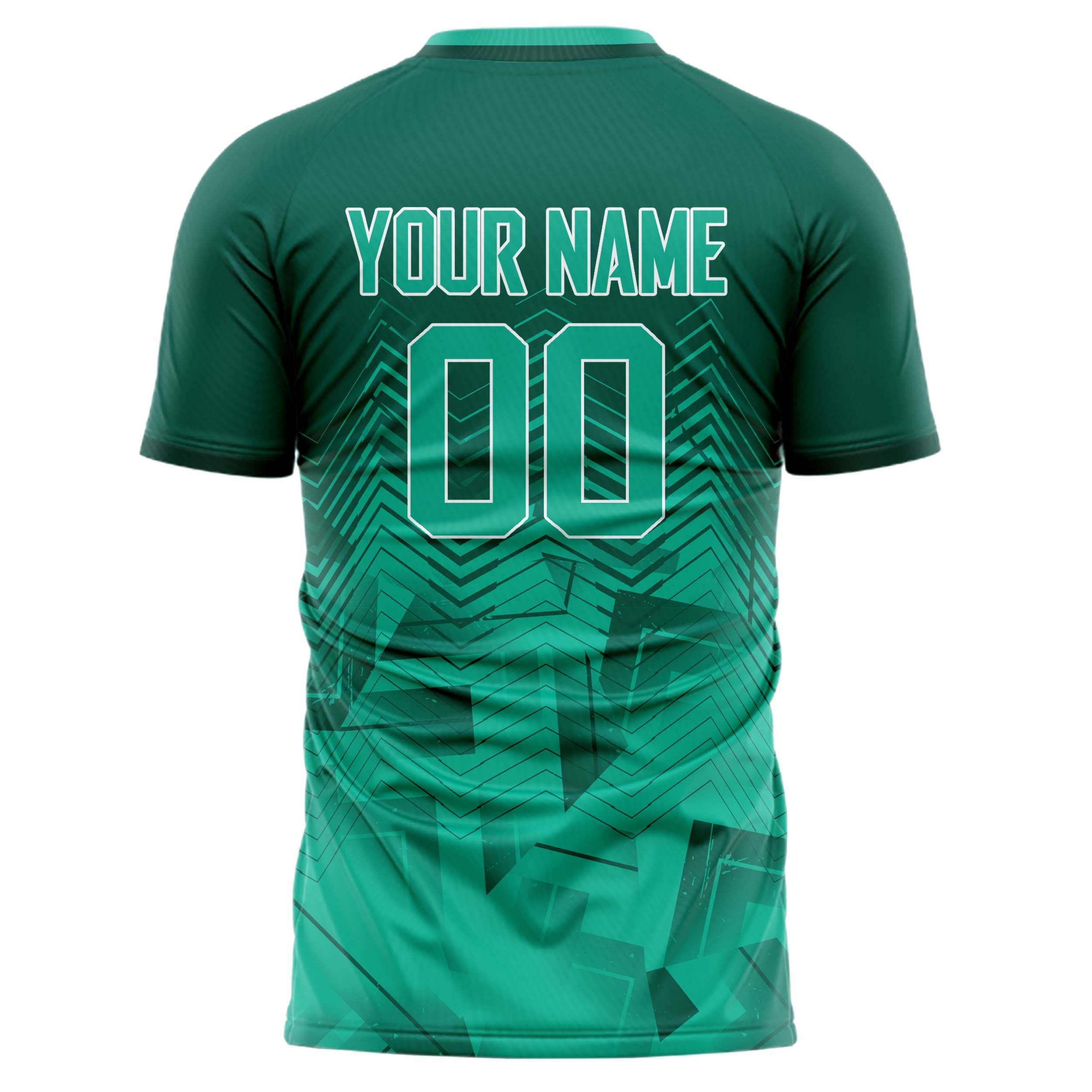 Personalized Teal & Light Teal Pattern Soccer Jersey