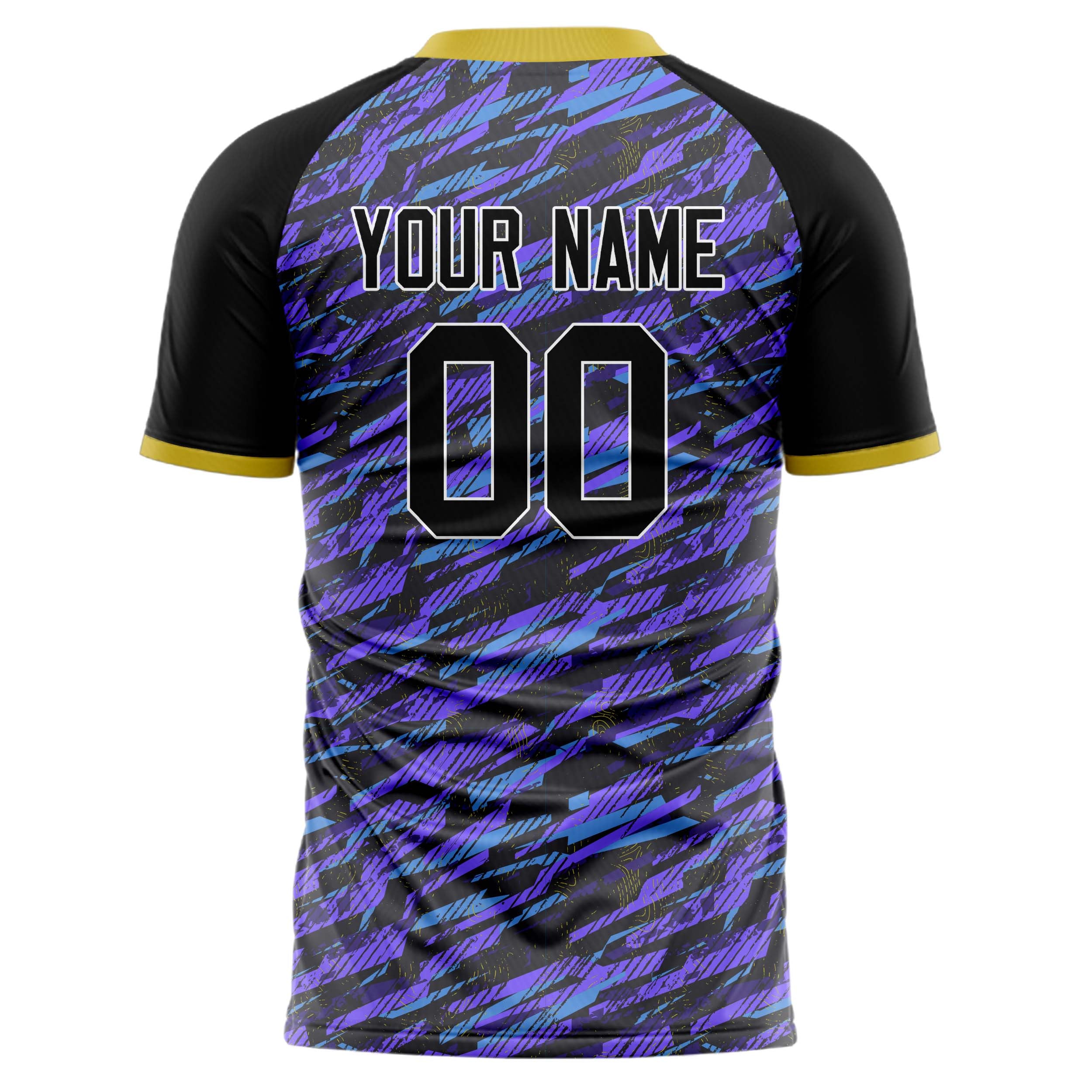 Personalized Purple & Black Pattern Soccer Jersey