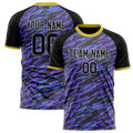Personalized Purple & Black Pattern Soccer Jersey