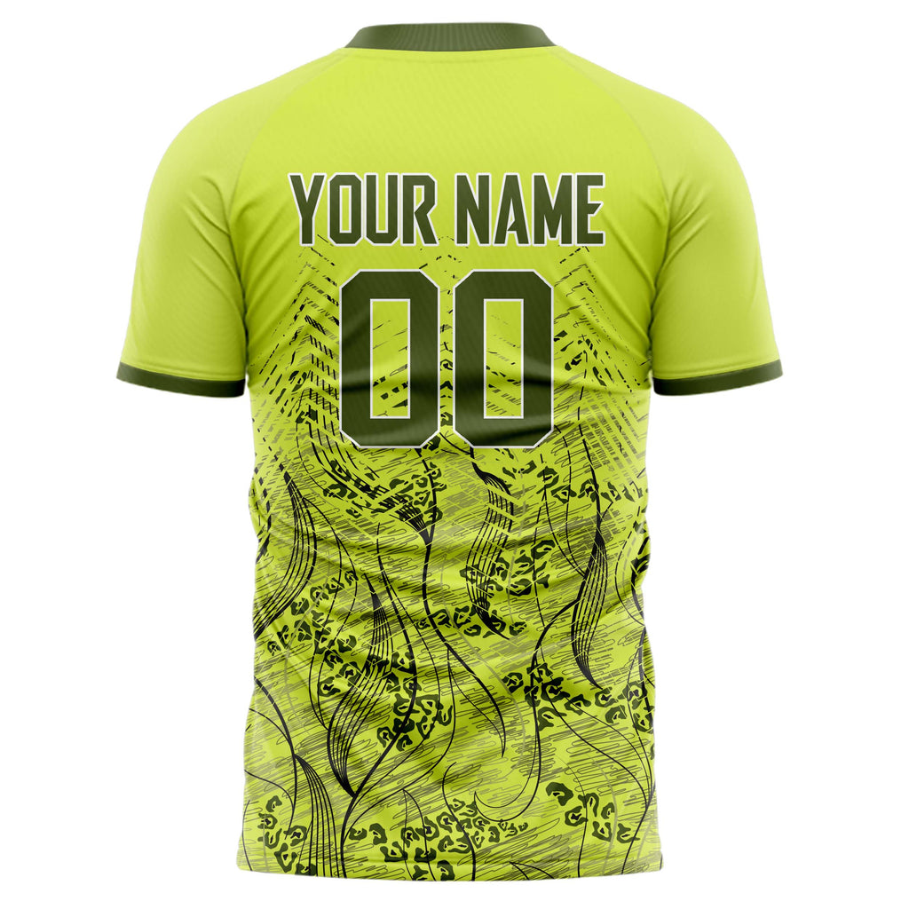 Personalized Green & Gray Pattern Soccer Jersey