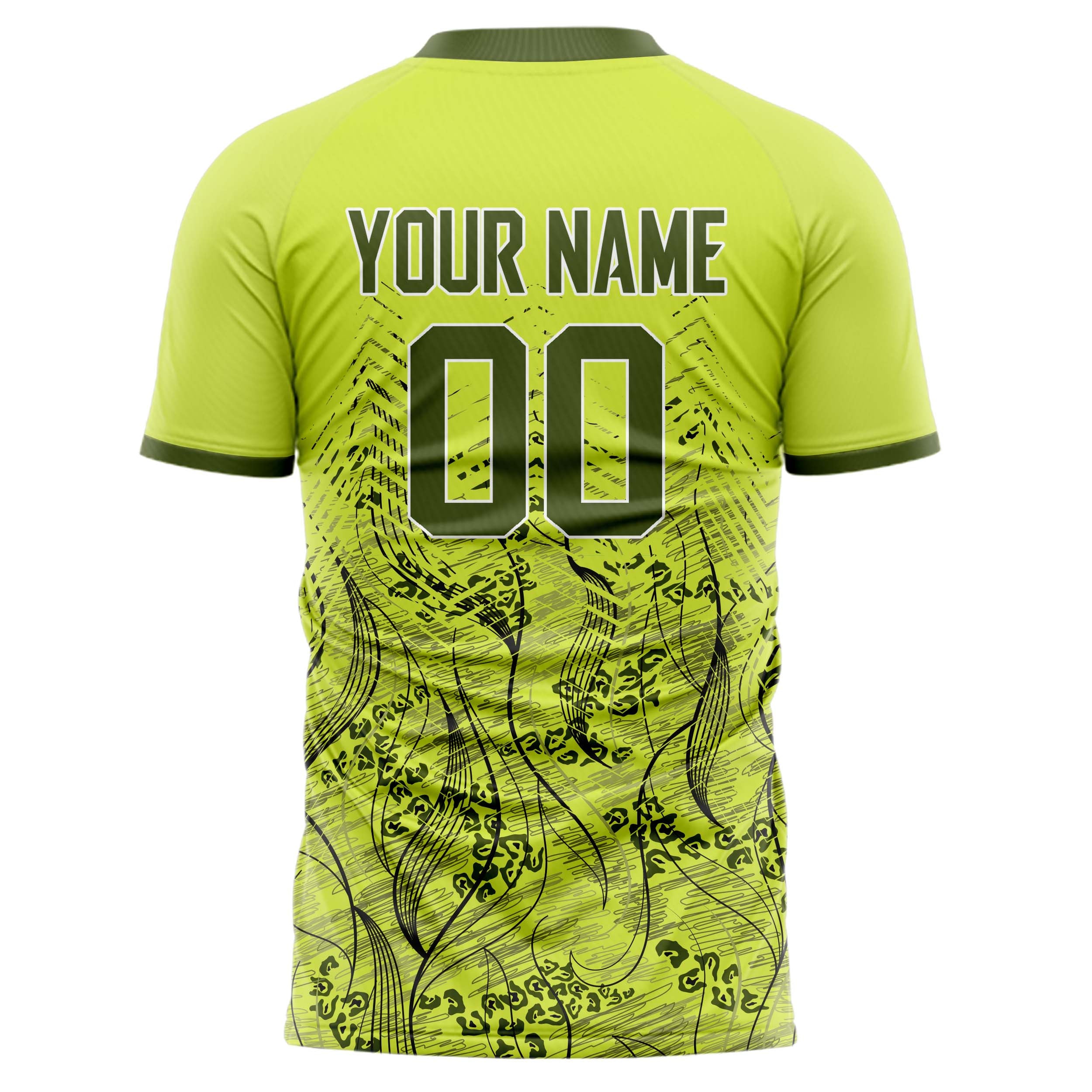 Personalized Green & Gray Pattern Soccer Jersey