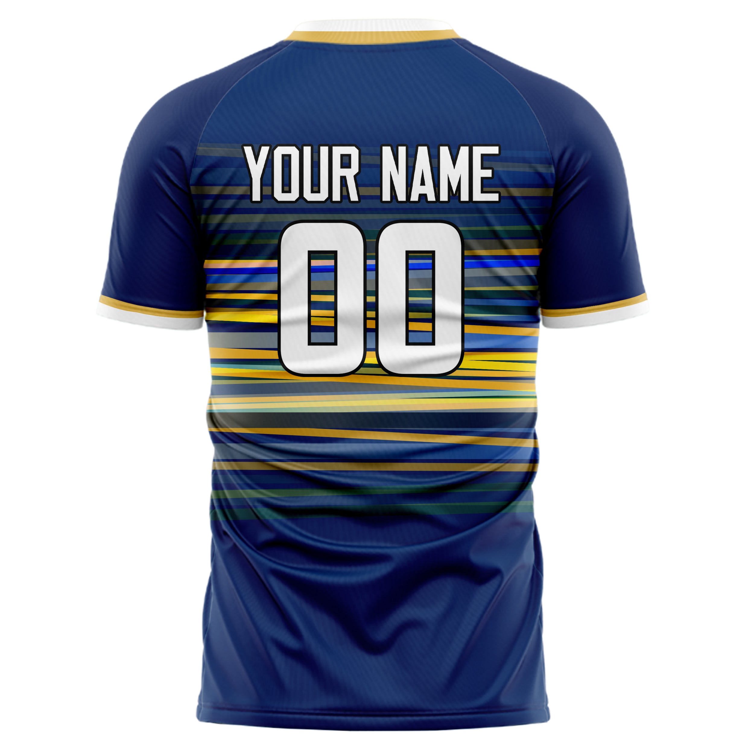 Personalized Navy & White Pattern Soccer Jersey