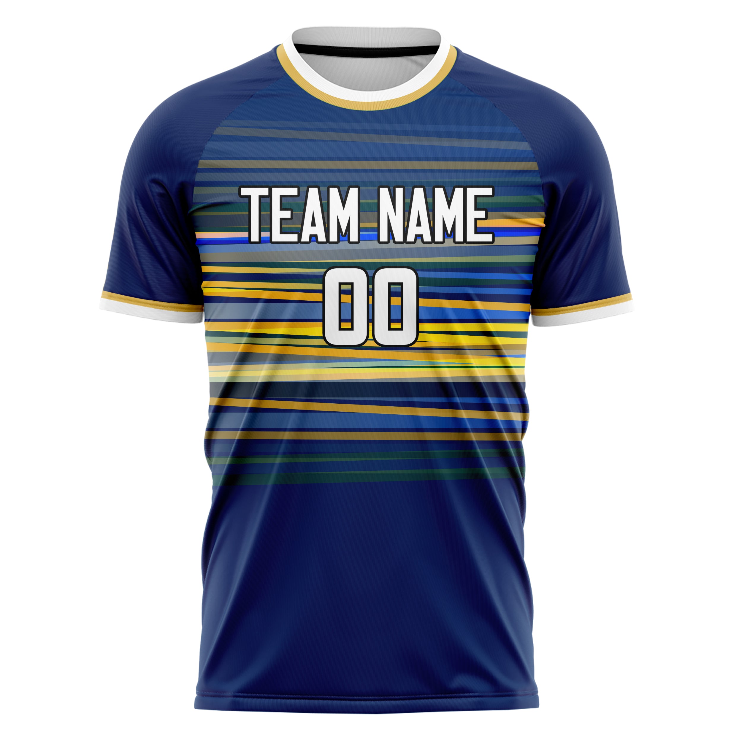 Personalized Navy & White Pattern Soccer Jersey