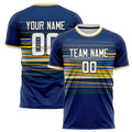 Personalized Navy & White Pattern Soccer Jersey
