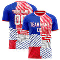 Personalized Red & White Pattern Soccer Jersey