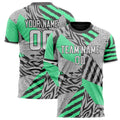 Personalized Gray & Teal Pattern Soccer Jersey