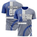 Personalized Gray & White Pattern Soccer Jersey