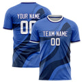 Personalized Blue & Navy Pattern Soccer Jersey