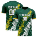 Personalized Kelly Green & White Pattern Soccer Jersey