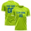 Personalized Green & Royal Pattern Soccer Jersey