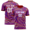 Personalized Purple & Red Pattern Soccer Jersey