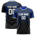 Personalized Black & Navy Pattern Soccer Jersey