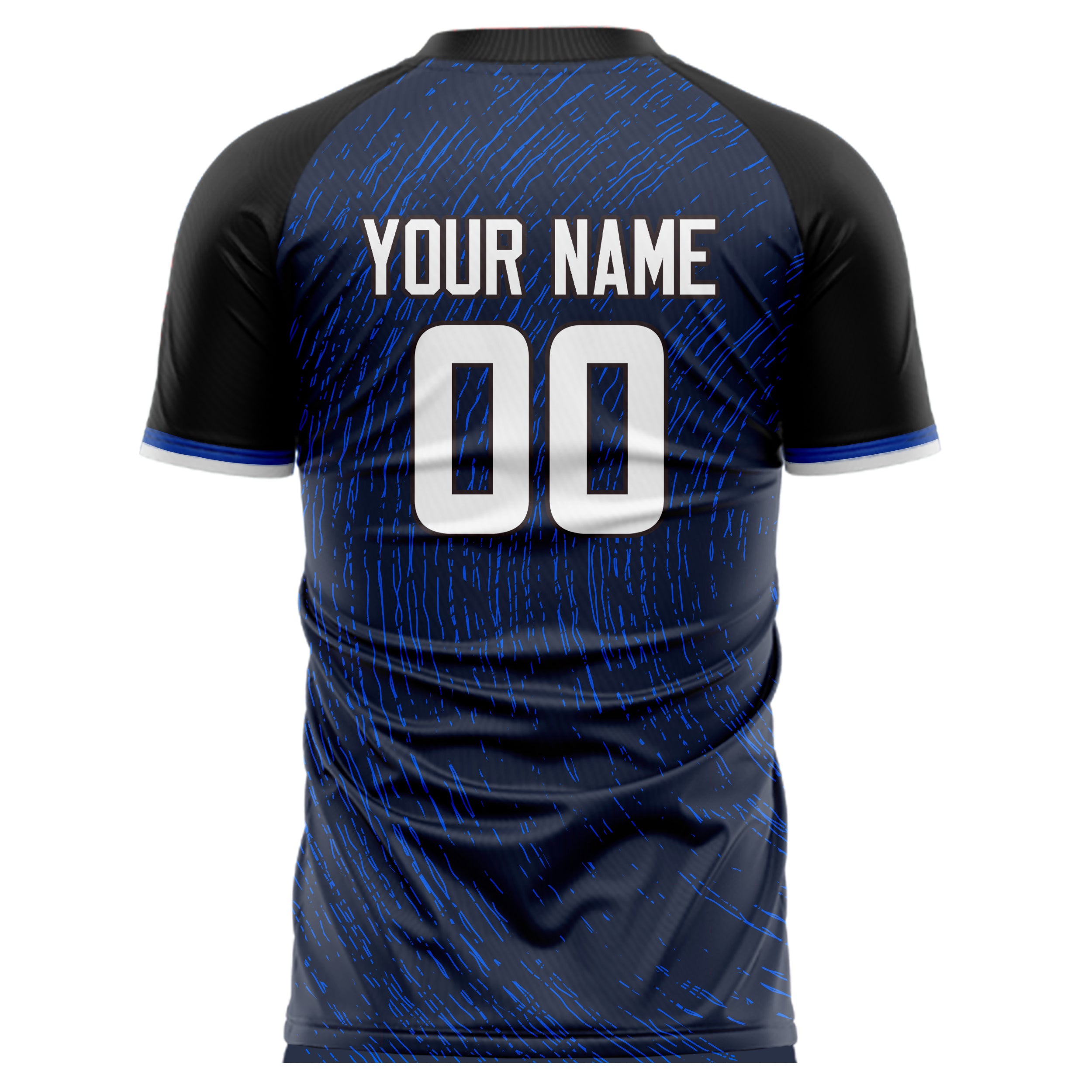 Personalized Navy & Black Pattern Soccer Jersey