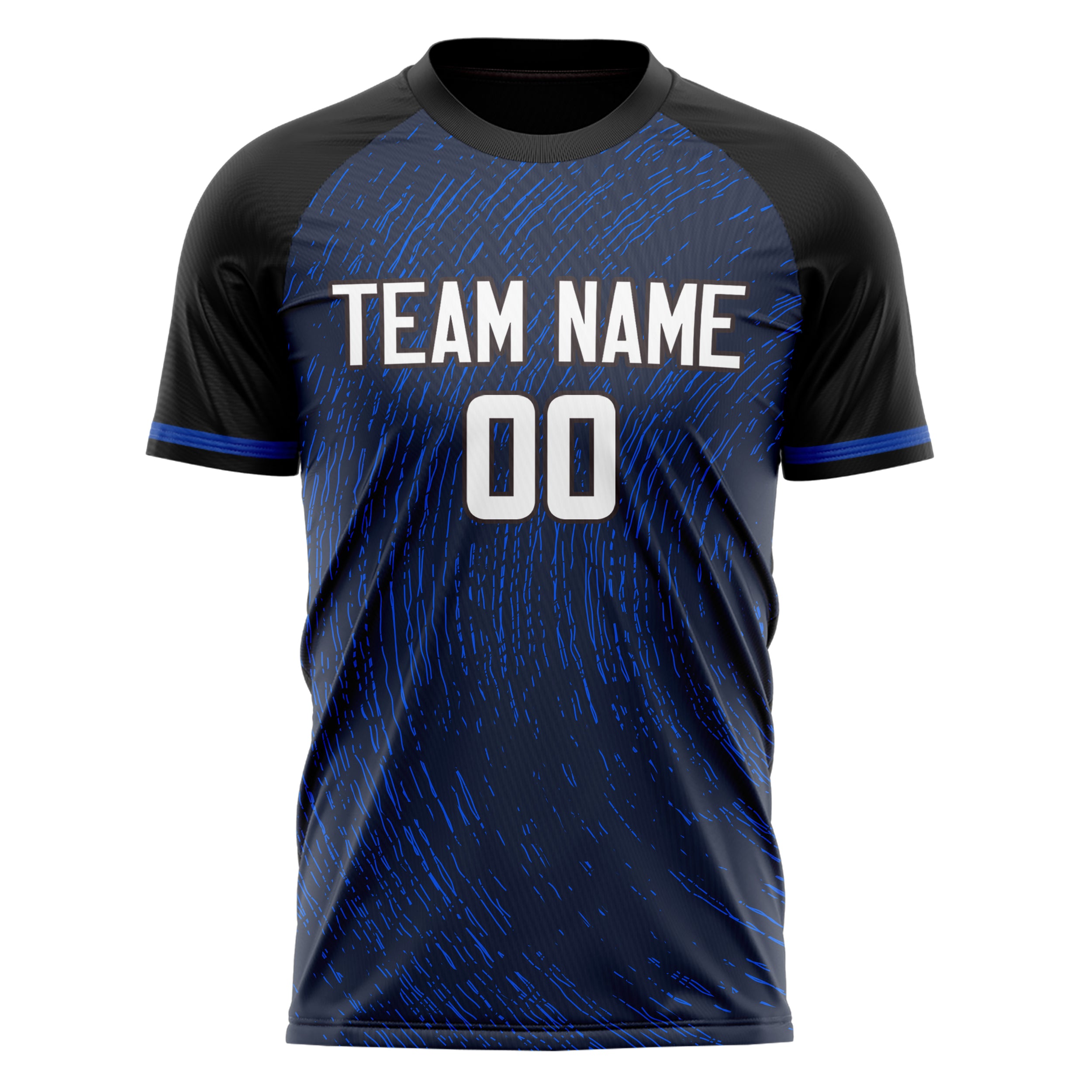 Personalized Navy & Black Pattern Soccer Jersey