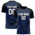 Personalized Navy & Black Pattern Soccer Jersey