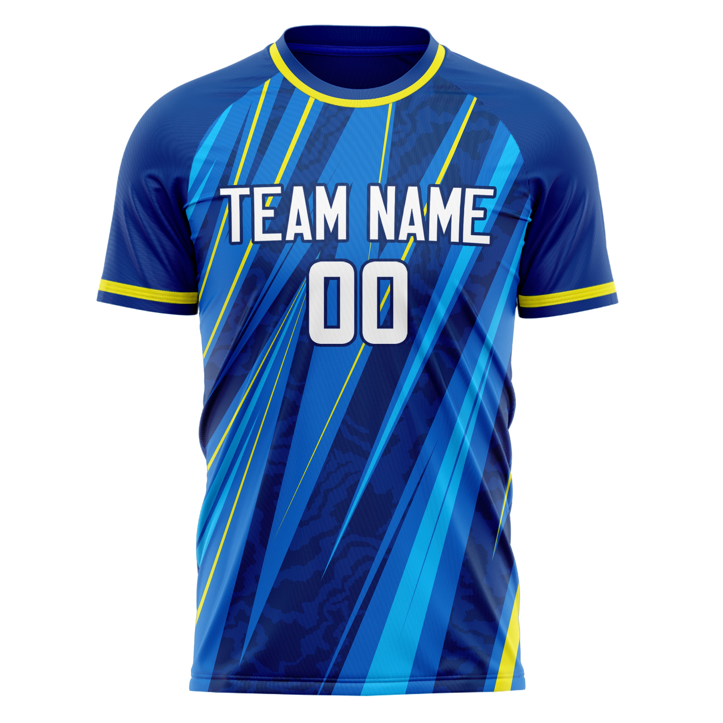 Personalized Royal & White Pattern Soccer Jersey