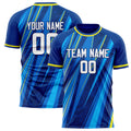 Personalized Royal & White Pattern Soccer Jersey
