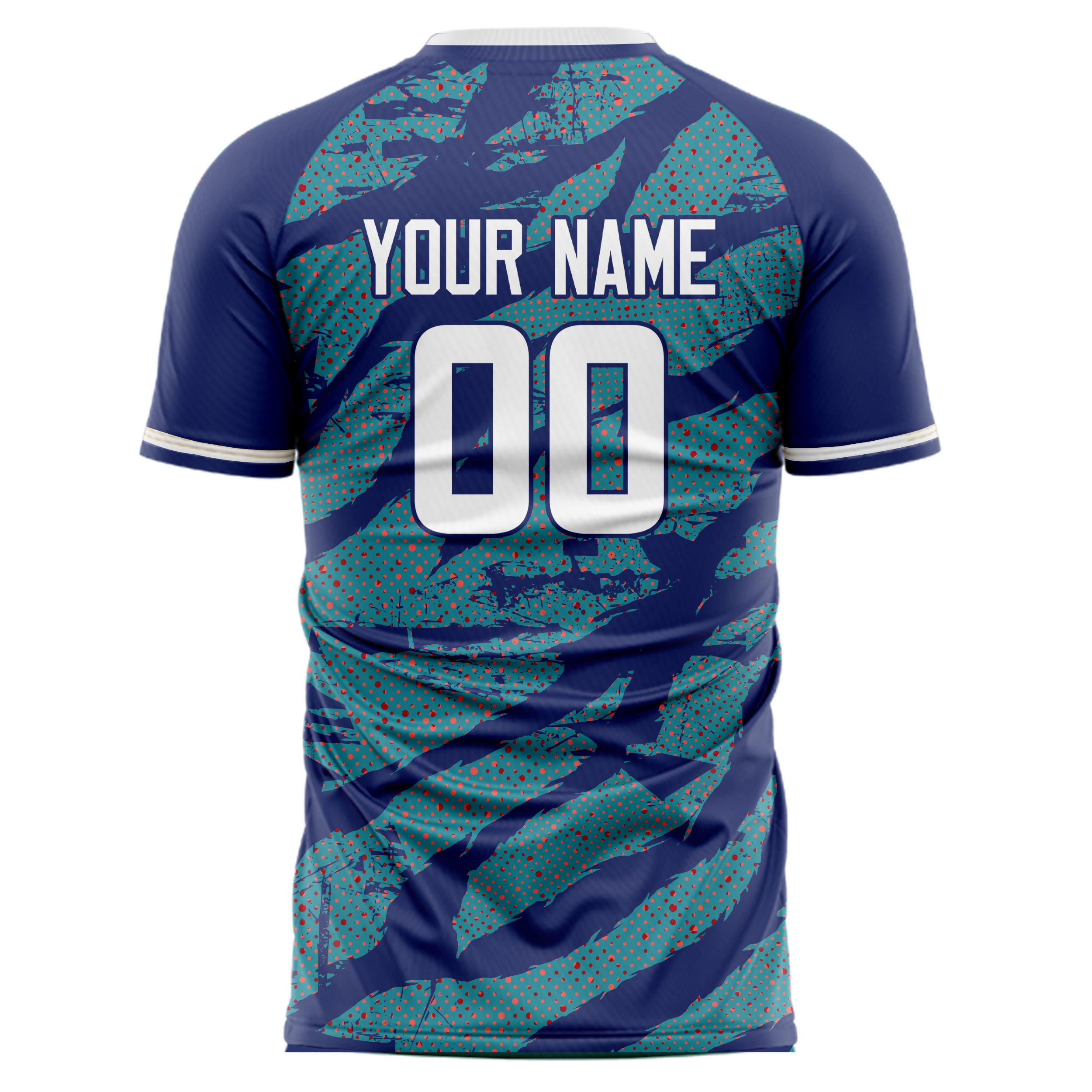 Personalized Purple & Green Pattern Soccer Jersey