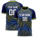 Personalized Navy & Yellow Pattern Soccer Jersey