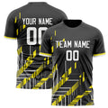 Personalized Black & Gold Pattern Soccer Jersey