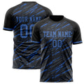 Personalized Black & Blue Pattern Soccer Jersey