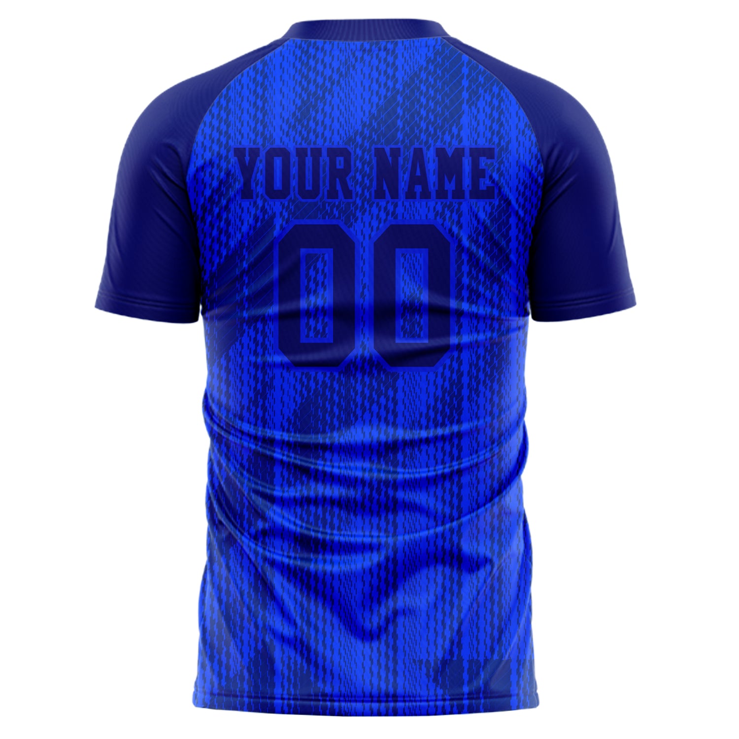 Personalized Blue & Navy Pattern Soccer Jersey