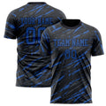 Personalized Black & Blue Pattern Soccer Jersey