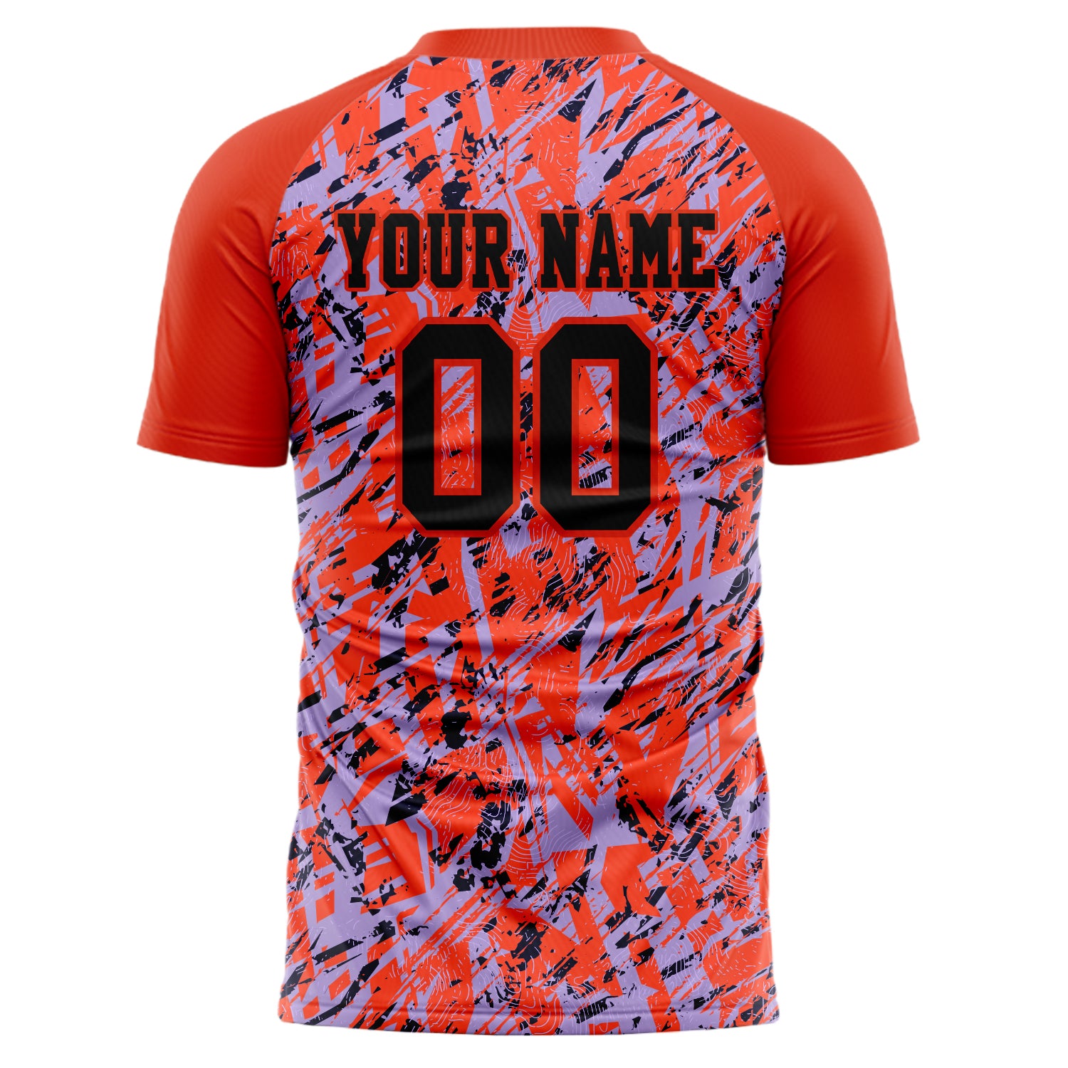 Personalized Red & Black Pattern Soccer Jersey