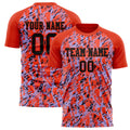 Personalized Red & Black Pattern Soccer Jersey