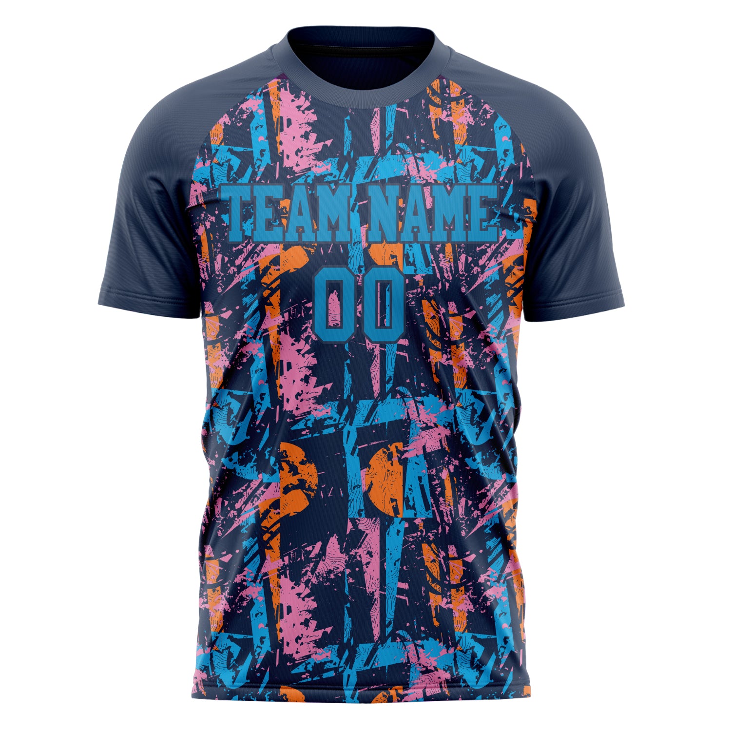 Personalized Navy & Blue Pattern Soccer Jersey